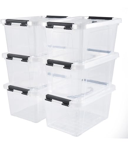 Amazon.com - Xyskin 6-Pack 20 Quart Plastic Storage Boxes